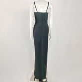 High Slit Shell Bandage Strap Dress